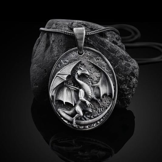 Pyrothor - Gothic Dragon Pendant by The Nevermore – Unique Jewelry for Men by Nevermore Lifestyle & Tech | Western Dragon Pendant