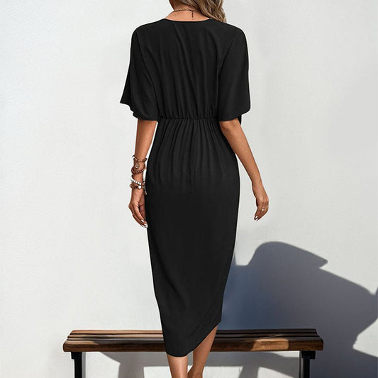 Raglan Edge - Elegant Asymmetric Skirt Dress by The Nevermore
