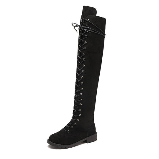 Rider Chic Suede Over-Knee Motorcycle Boots by The Nevermore