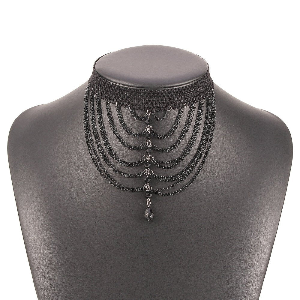 Sirona Phantom - Gothic Lace & Crystal Choker by The Nevermore – Unique Gothic Jewelry by Nevermore Lifestyle & Tech | F