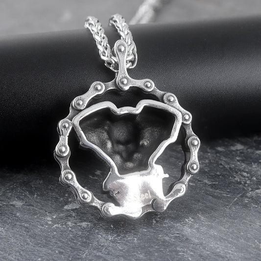 Skull Biker Breeze Gothic Pendant Necklace by The Nevermore