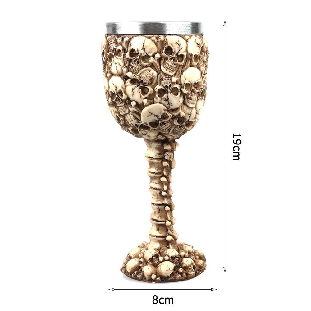 Skulls - The Nevermore Gothic Goblet Wine Resin Cup Tableware Ornament – Unique Gothic Home Decor by Nevermore Lifestyle & Tech | Photo Color