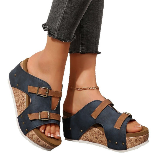 Plus Size Wedge Women's Peep Toe Platform