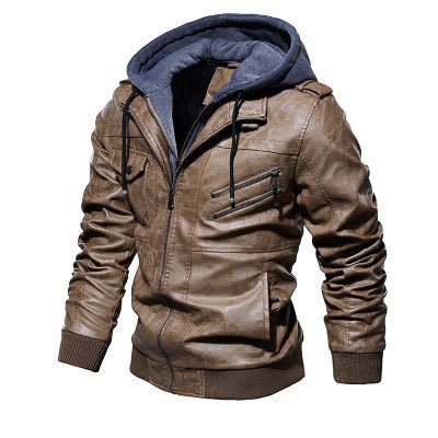 Soren Shadowthorn - The Nevermore Motorcycle Leather Jacket for Men – Unique Men's Fashion by Nevermore Lifestyle & Tech | 3XL Light brown