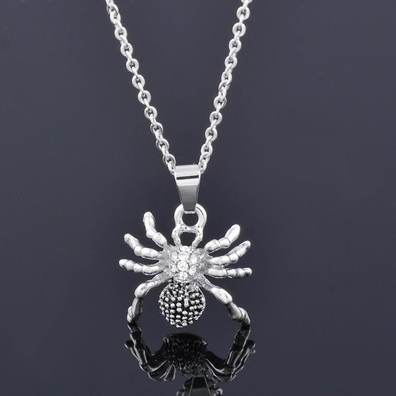 Spider with Rhinestones - The Nevermore Pendant – Unique Pendants - Necklaces by Nevermore Lifestyle & Tech | Silver