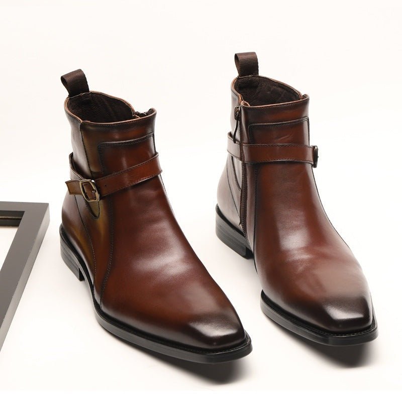 StormStride - British Leather Chelsea Boots by The Nevermore – Unique Boots for Men by Nevermore Lifestyle & Tech | 37 Wine red