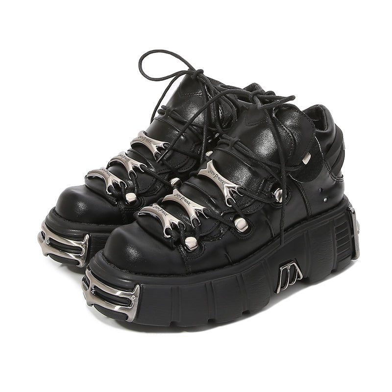 Stygian Stomp - Gothic Shoes with Metal Sole by The Nevermore