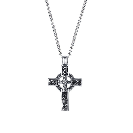 Stygian Symphony - The Nevermore Titanium Steel Men's Cross