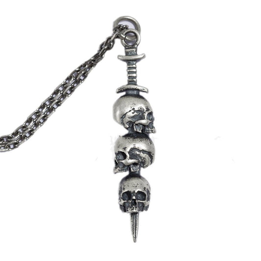Sword Skull - 925 Silver Gothic Pendant by The Nevermore – Unique Gothic Jewelry by Nevermore Lifestyle & Tech | 925 Silver Without Chain