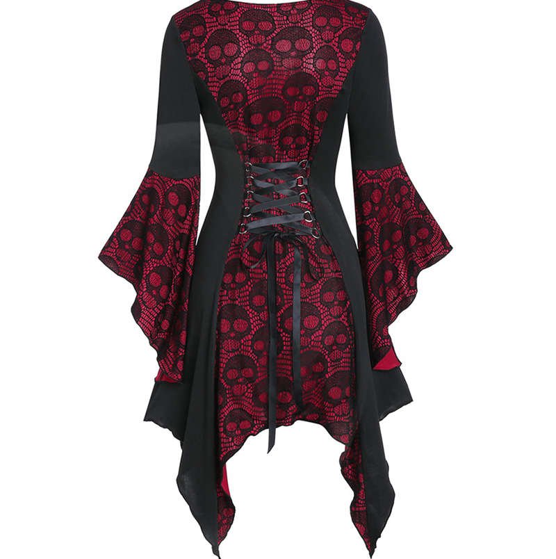 Tania Steam - The Nevermore Gothic Dress – Unique Gothic Fashion for Women by Nevermore Lifestyle & Tech | 2XL Red