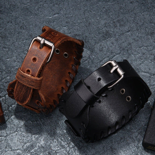Thorgils Thor's Hammer - The Nevermore Gothic Bracelet Leather – Unique Gothic Jewelry by Nevermore Lifestyle & Tech | Leather ancient bronze