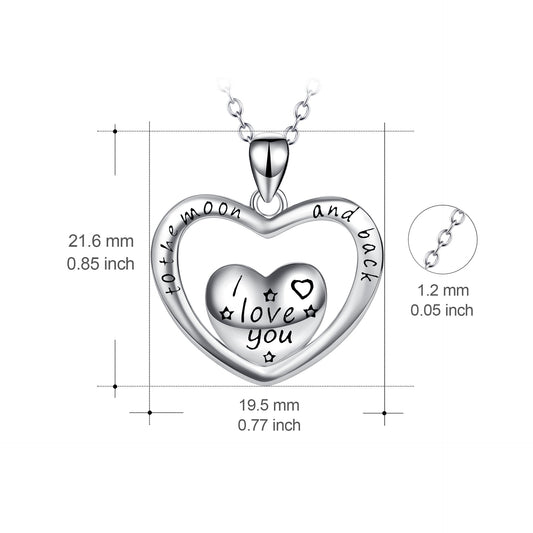 To The Moon And Back Heart - The Nevermore Pendant 925 Silver – Unique Pendants - Necklaces by Nevermore Lifestyle & Tech | default
