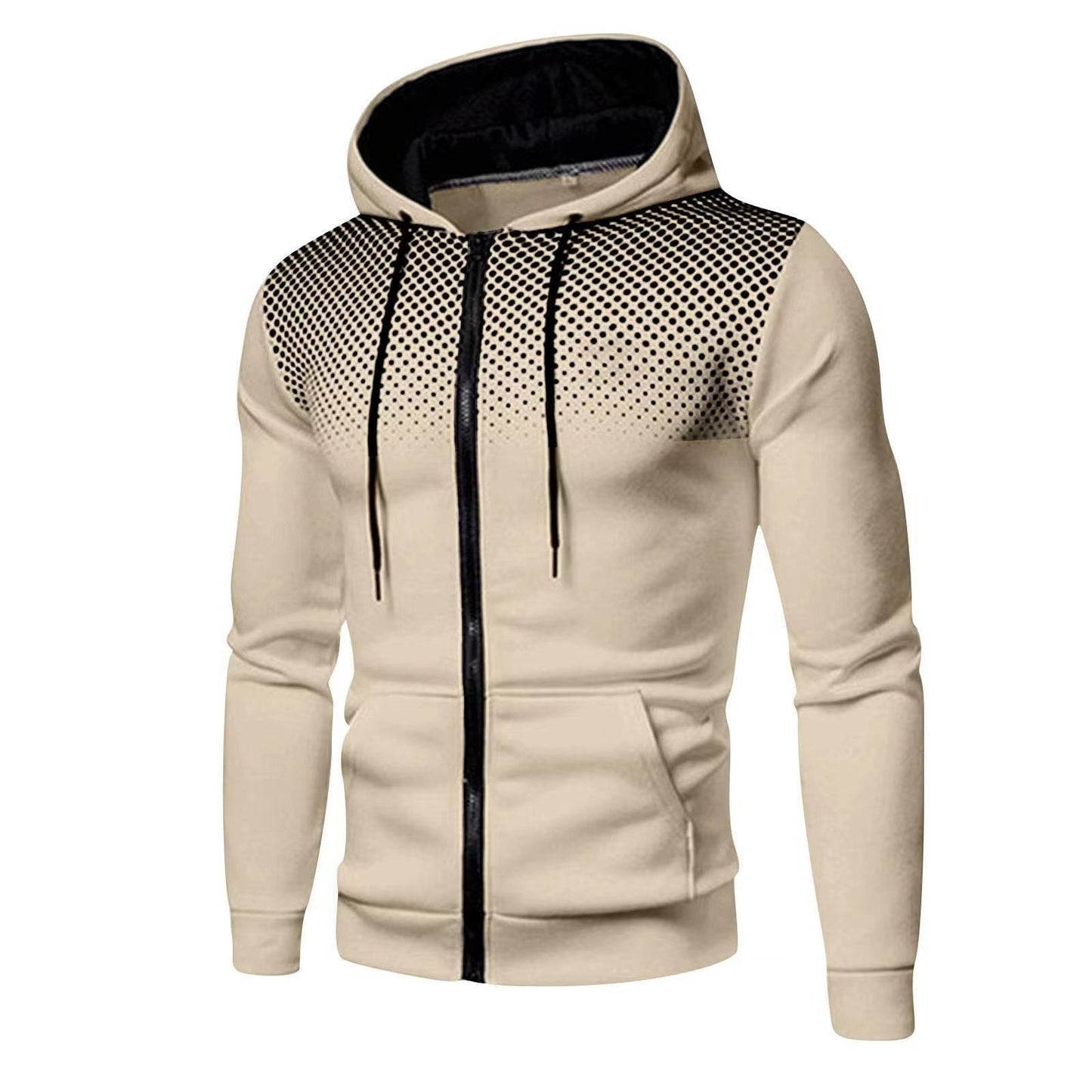 Torin Battleaxe - The Nevermore Hooded Fitness Sweater with Zipper for Men – Unique Sweaters for Men by Nevermore Lifestyle & Tech | L Khaki