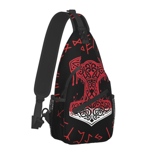 Torvald 2 - The Nevermore Viking Crossbody Bag Hammer – Unique Bags by Nevermore Lifestyle & Tech | 39x19x9CM MjolnirRunes