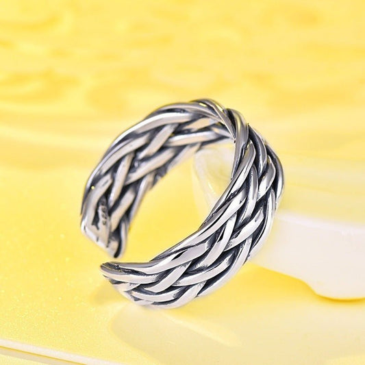 Twist Woven - The Nevermore Ring Silver – Unique Rings for Men by Nevermore Lifestyle & Tech | Silver