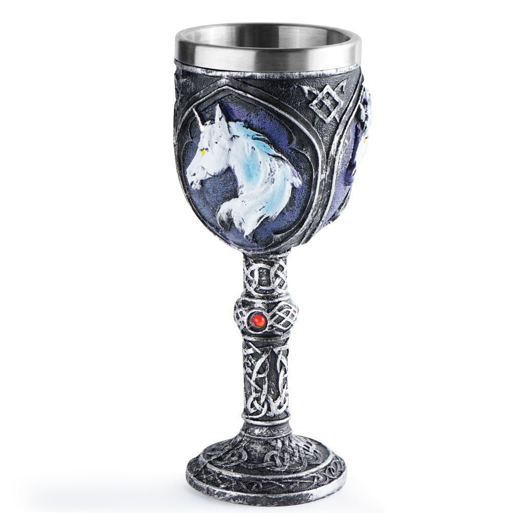 Unicorn - The Nevermore Gothic Goblet Resin Stainless Steel – Unique Gothic Home Decor by Nevermore Lifestyle & Tech | RH6191
