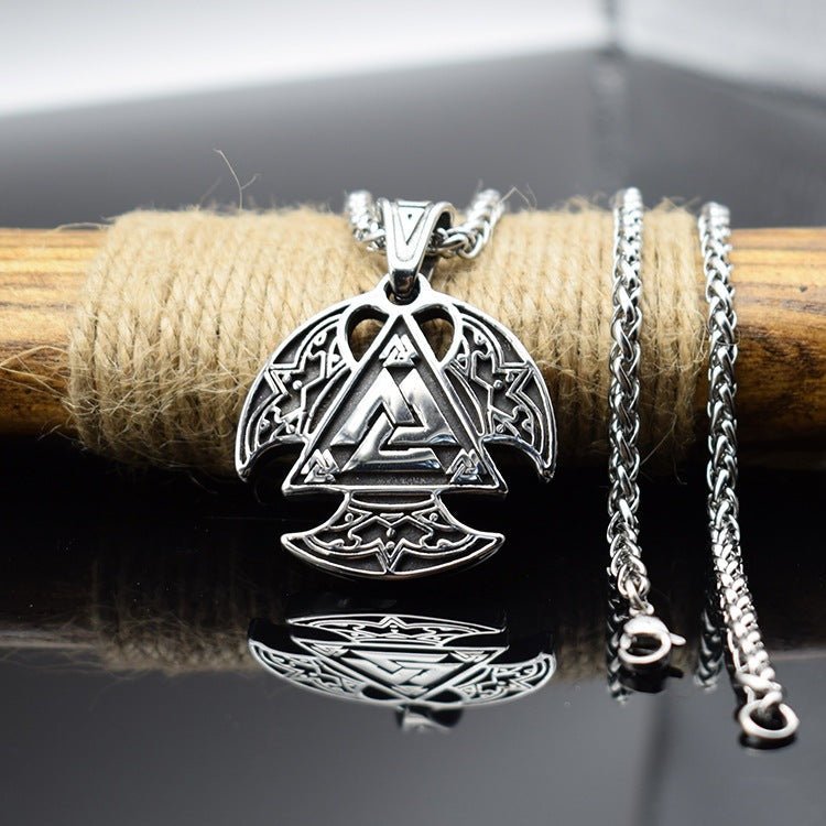 Valknut Circular Axe - Viking Pendant by The Nevermore