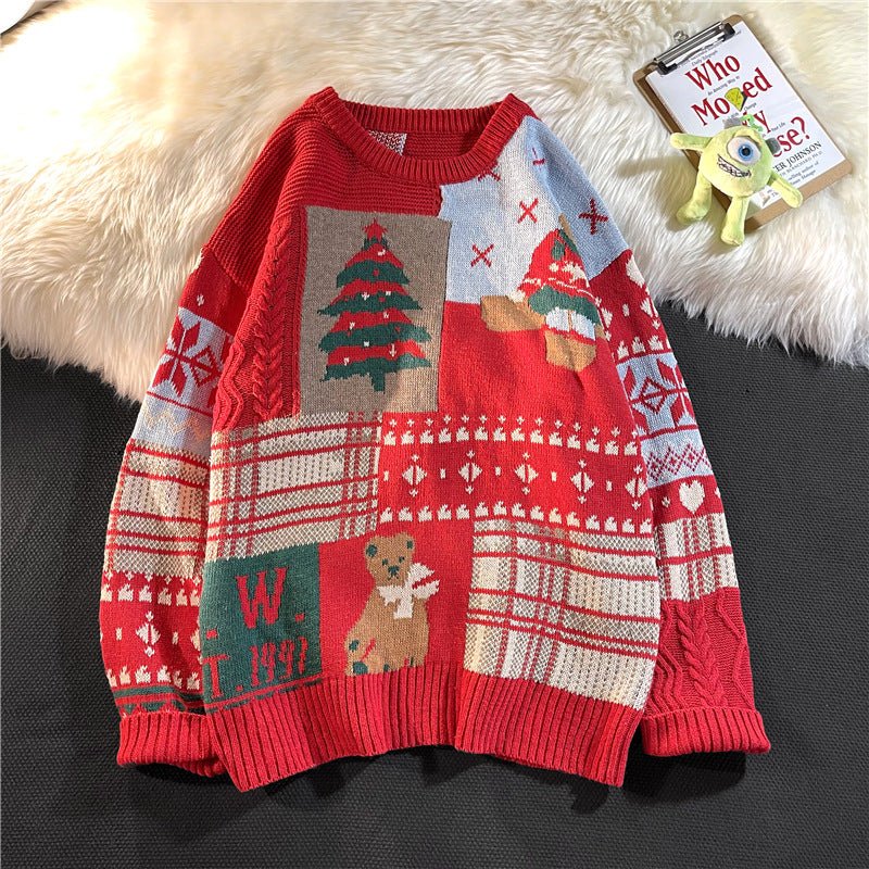 VintageGlow Sweater - Cozy Christmas Knit by The Nevermore – Unique by Nevermore Lifestyle & Tech | 2XL Red