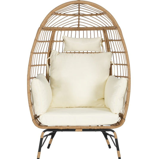Willow Egg Chair, Rattan Egg Chair, Indoor And Outdoor, Oversized Egg Chair, 600 Pounds, With Footstool And Thick Cushion, Prohibited Platform Temu