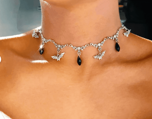 Winged Night Flyers - Gothic Bat Necklace by The Nevermore