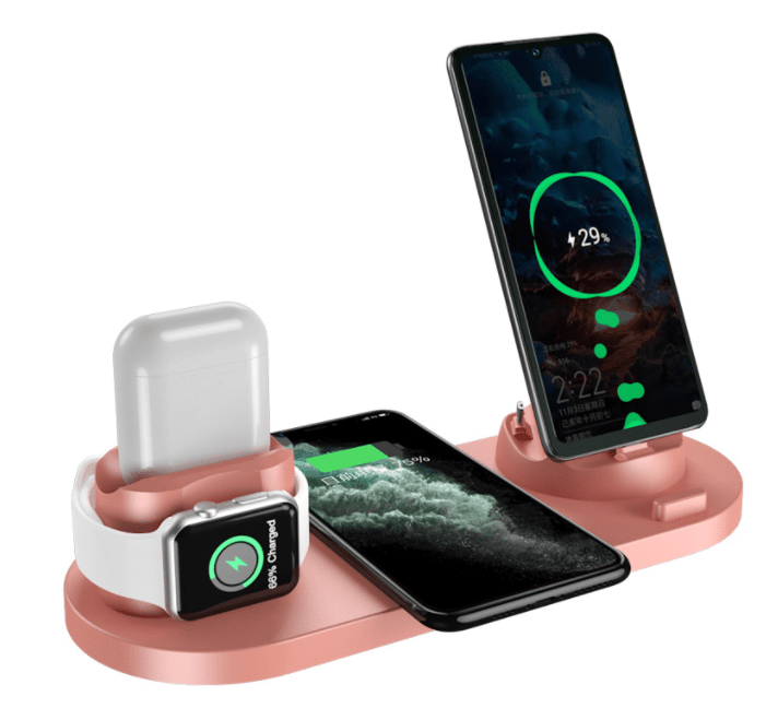 Wireless Charger for iPhone 6 in 1 - Fast Charging by The Nevermore – Unique Smart Gadgets by Nevermore Lifestyle & Tech | 15W Pink