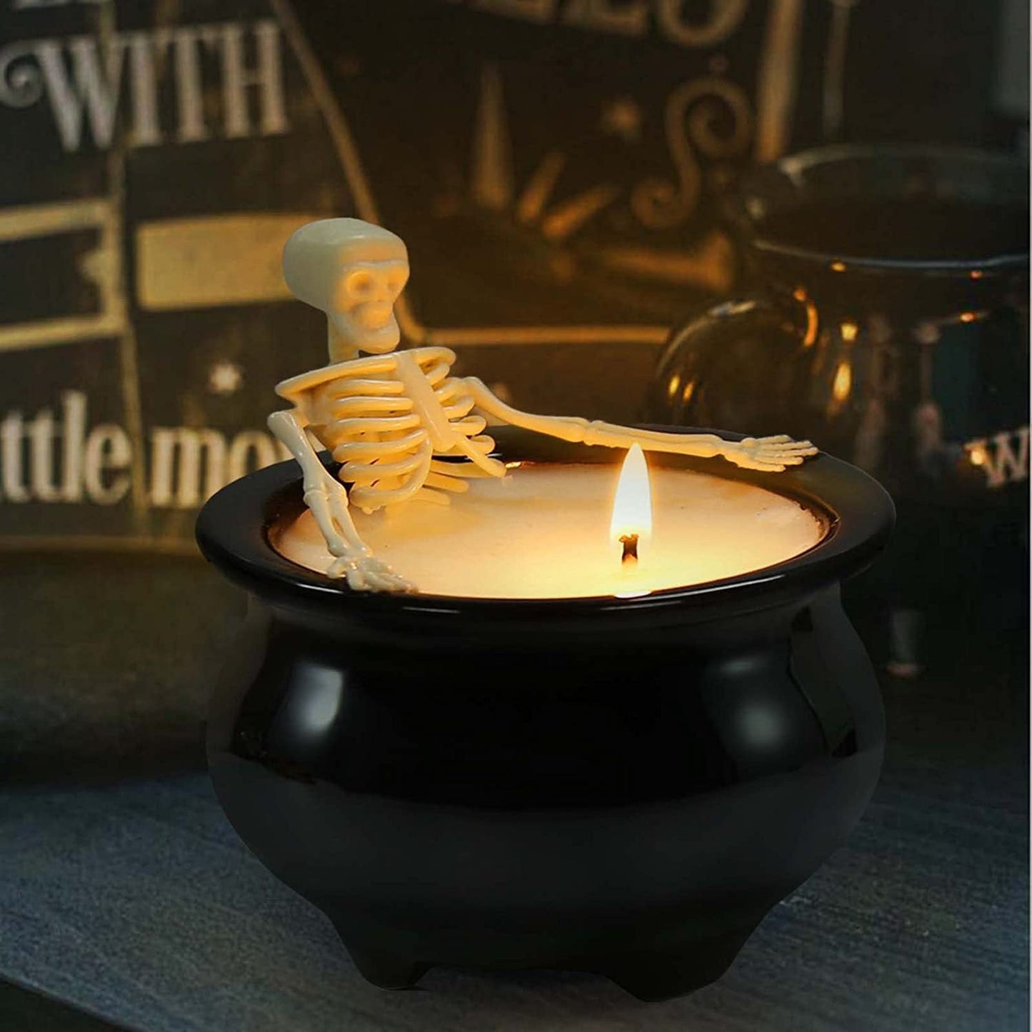 Zenobia Spectre - The Nevermore Gothic Skull Candle Holder Home Decor Gifts Gothic Craft – Unique Home Decor by Nevermore Lifestyle & Tech | Skull Candle Light