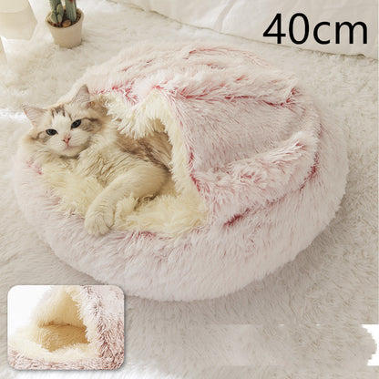 Dog And Cat Winter Warm Bed House for Pets Soft Long Plush - The Nevermore Pet Beds and Furniture