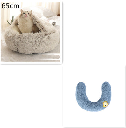 Dog And Cat Winter Warm Bed House for Pets Soft Long Plush - The Nevermore Pet Beds and Furniture