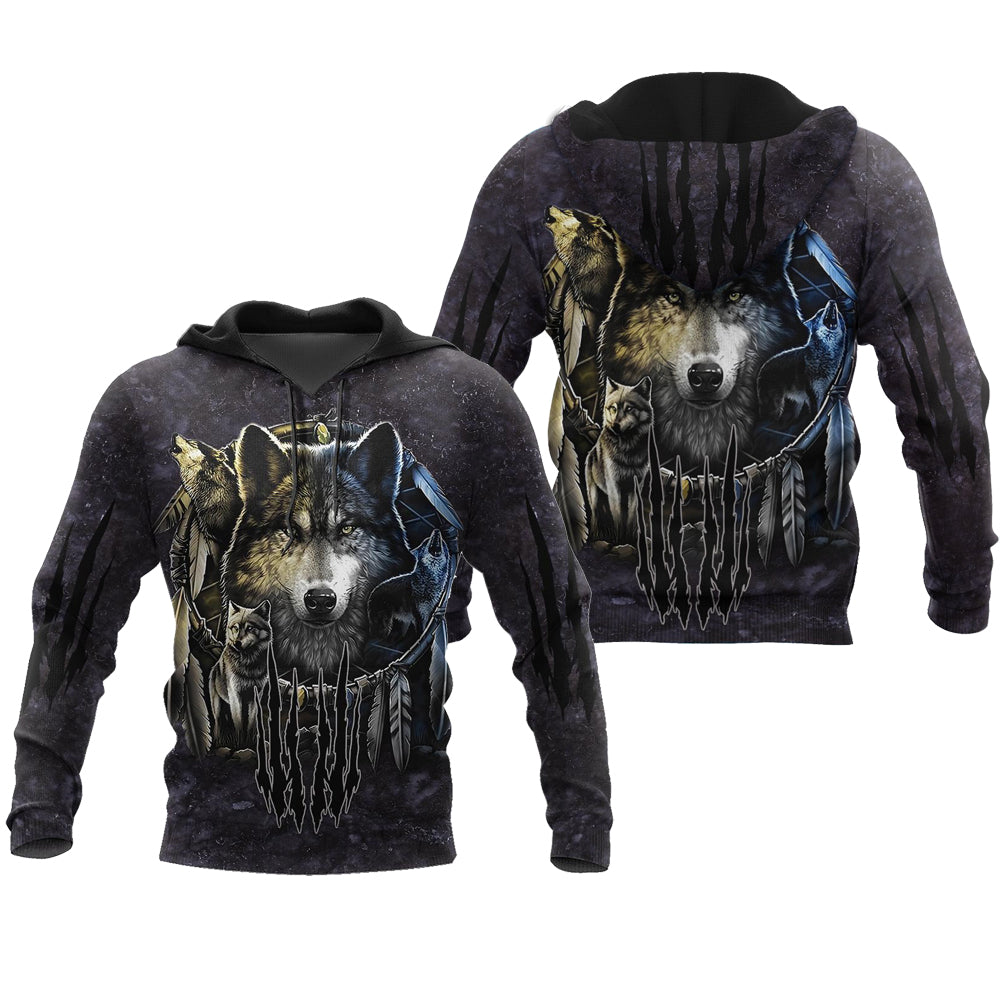 3D Wolf -The Nevermore Hoodie for Man