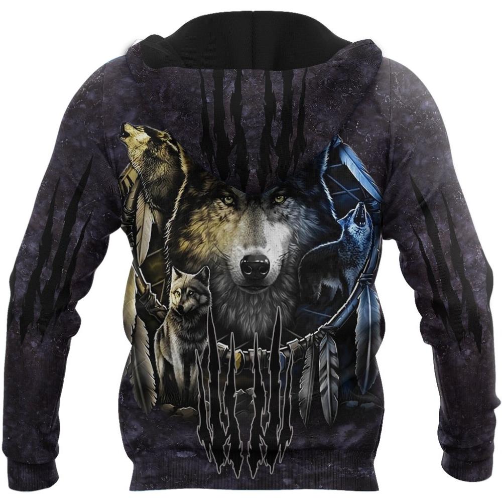 3D Wolf -The Nevermore Hoodie for Man