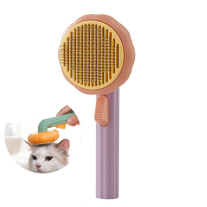 SleekGroom Self-Cleaning Cat Brush - The Nevermore Pet Grooming Supplies