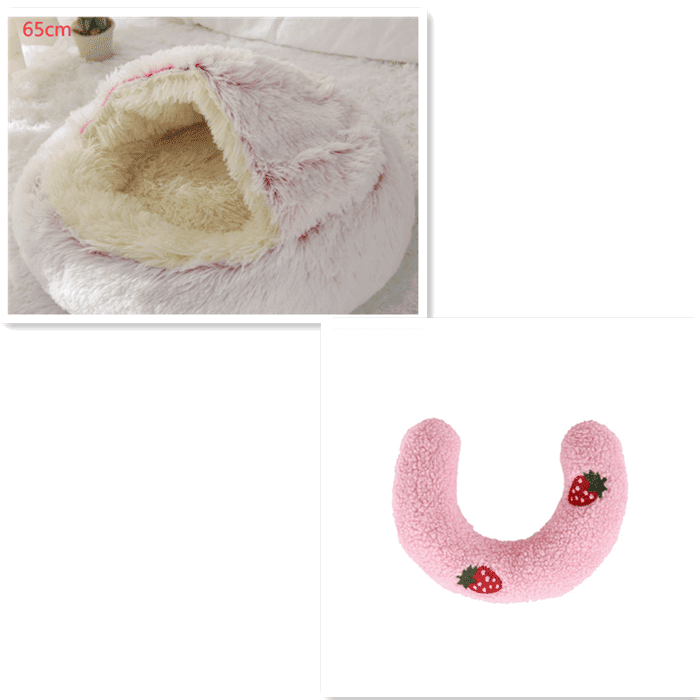 Dog And Cat Winter Warm Bed House for Pets Soft Long Plush - The Nevermore Pet Beds and Furniture