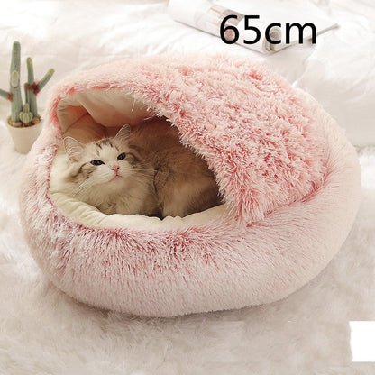 Dog And Cat Winter Warm Bed House for Pets Soft Long Plush - The Nevermore Pet Beds and Furniture