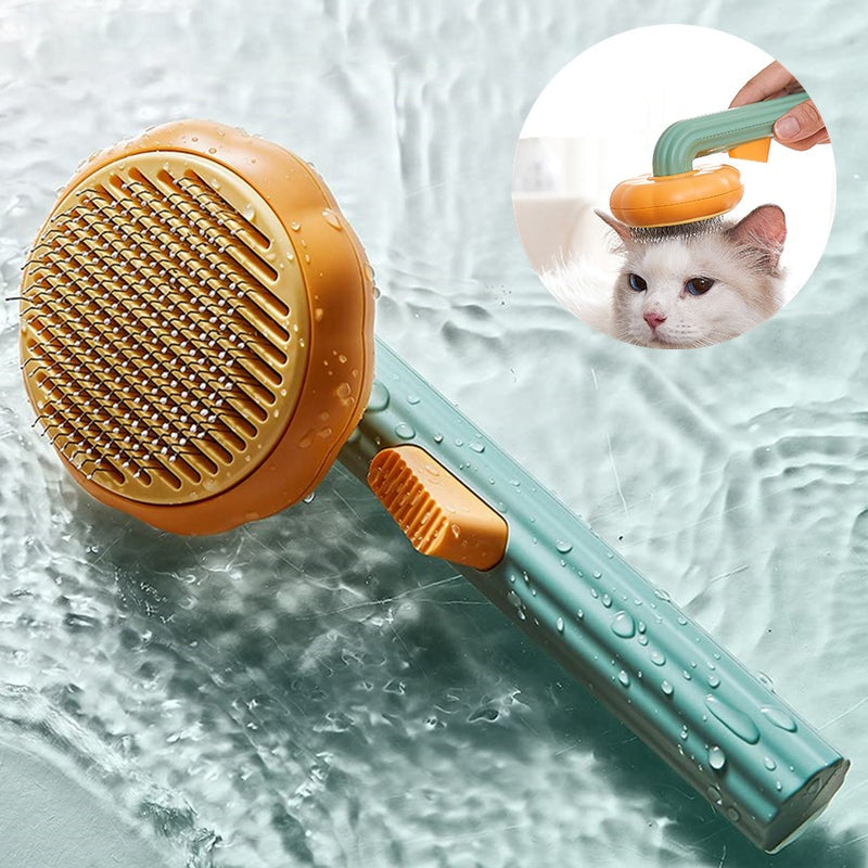 SleekGroom Self-Cleaning Cat Brush - The Nevermore Pet Grooming Supplies