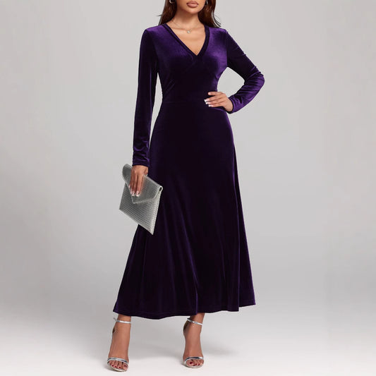Silver Coast – Velvet Evening Dress by The Nevermore