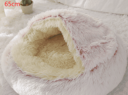 Dog And Cat Winter Warm Bed House for Pets Soft Long Plush - The Nevermore Pet Beds and Furniture