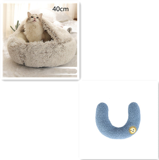 Dog And Cat Winter Warm Bed House for Pets Soft Long Plush - The Nevermore Pet Beds and Furniture