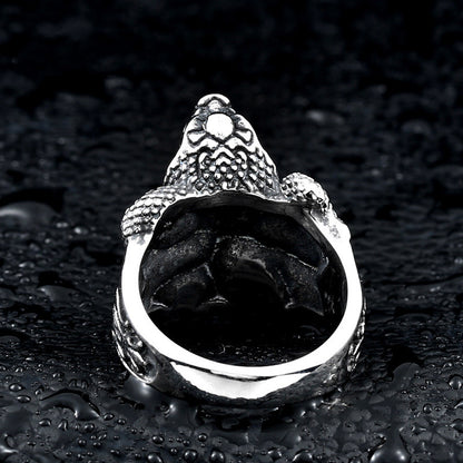 Aggressive king cobra - The Nevermore Gothic ring