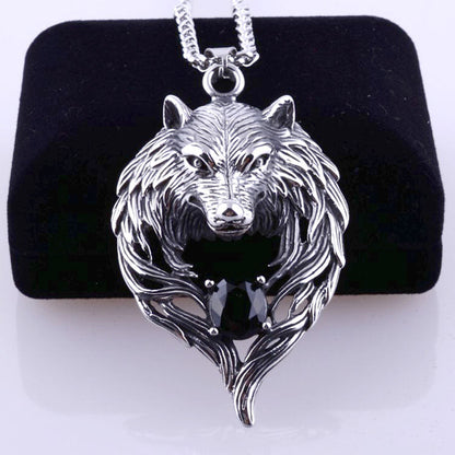 Alpha Fenrir - The Nevermore Gothic Titanium Steel Pendant Necklace