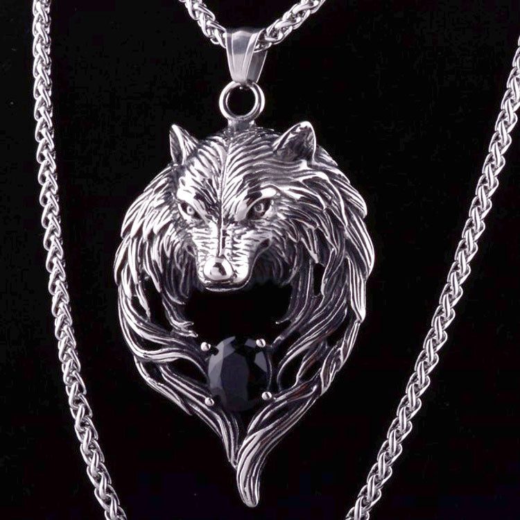 Alpha Fenrir - The Nevermore Gothic Titanium Steel Pendant Necklace