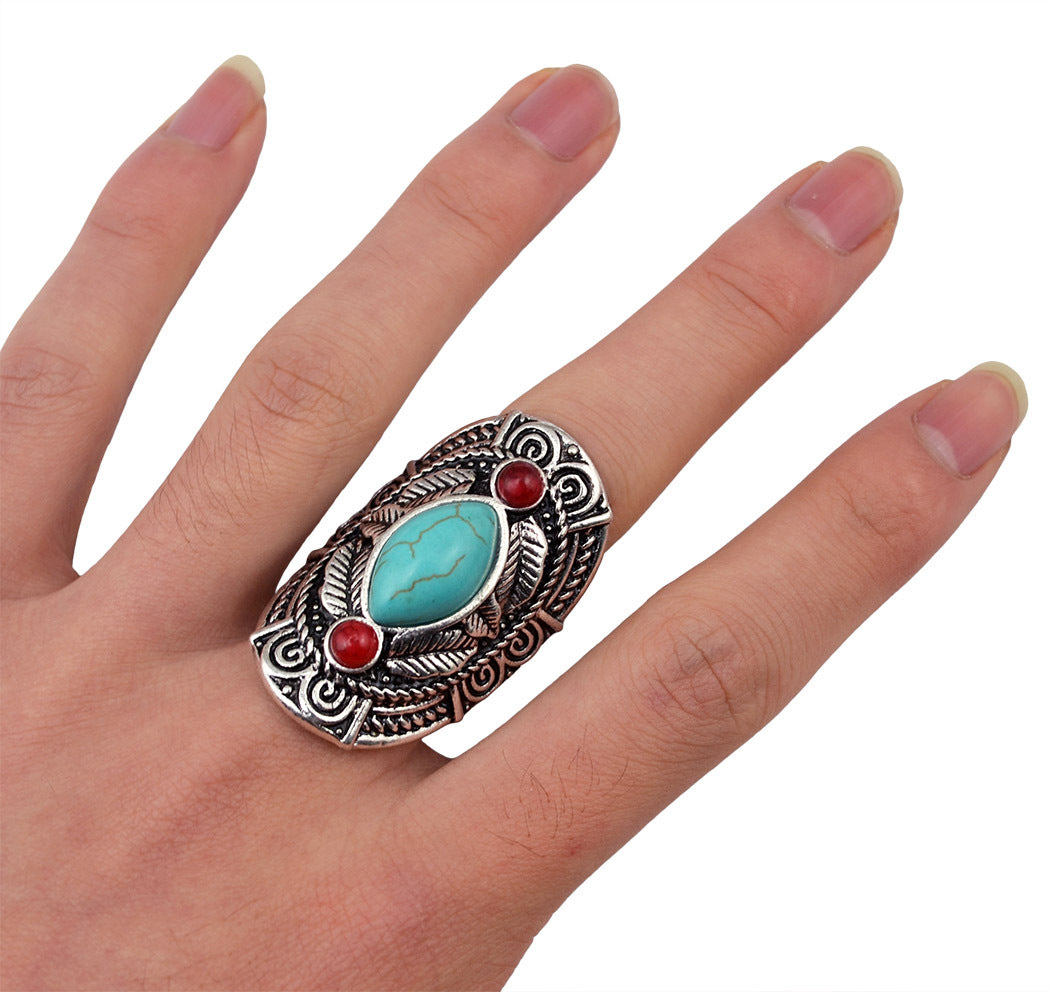 Antique Turquoise Jewel - The Nevermore Boho Ring