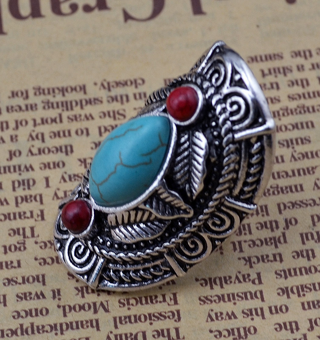 Antique Turquoise Jewel - The Nevermore Boho Ring