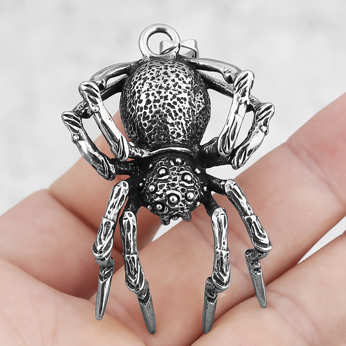 Arachnid - The Nevermore Gothic Pendant Necklace Titanium Steel