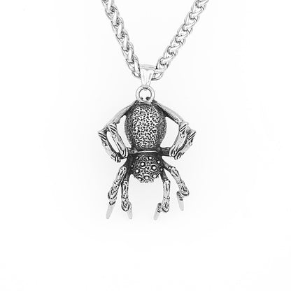 Arachnid - The Nevermore Gothic Pendant Necklace Titanium Steel