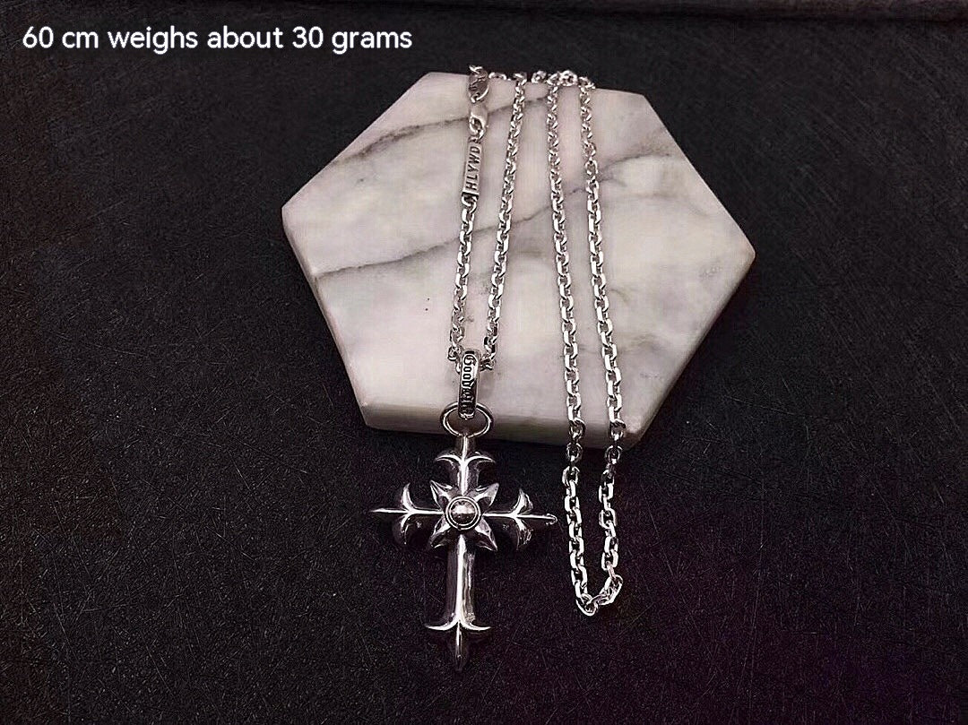 Baron Hartley Cross - The Nevermore Gothic Pendant Necklace 925 Sterling Silver