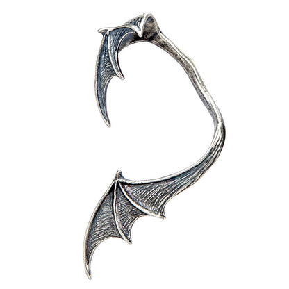 Bat Wing - The Nevermore Gothic Ear-wrap Ear-cuff Silver