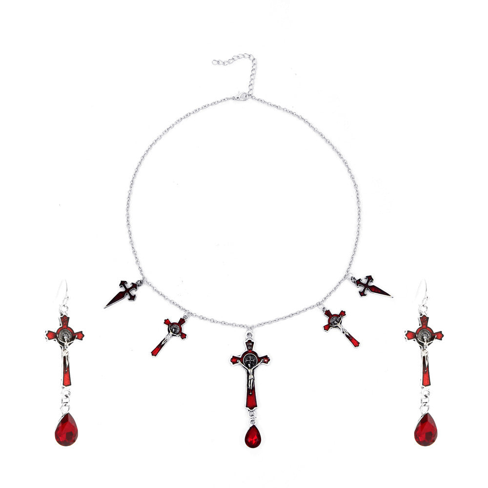 Bellona Spritz - The Nevermore Set Pendant & Earrings Cross