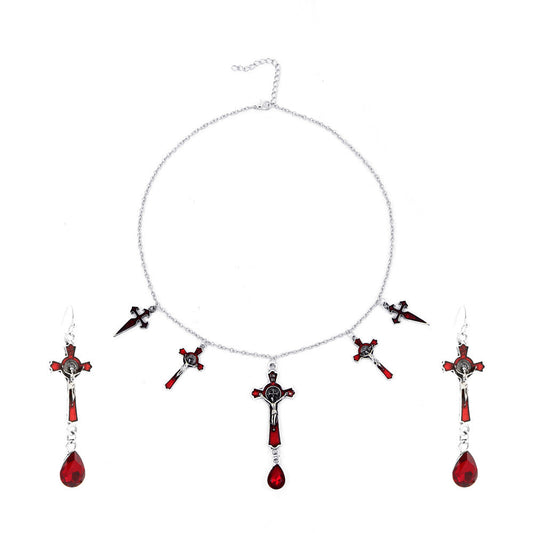 Bellona Spritz - The Nevermore Set Pendant & Earrings Cross