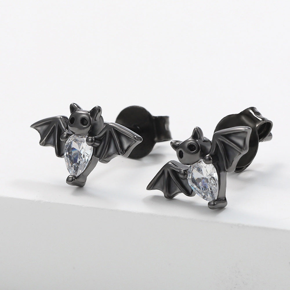 Black Bat Studs - The Nevermore Gothic Earrings