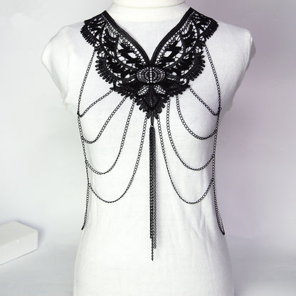 Black tassel lace - The Nevermore Gothic Body Chain